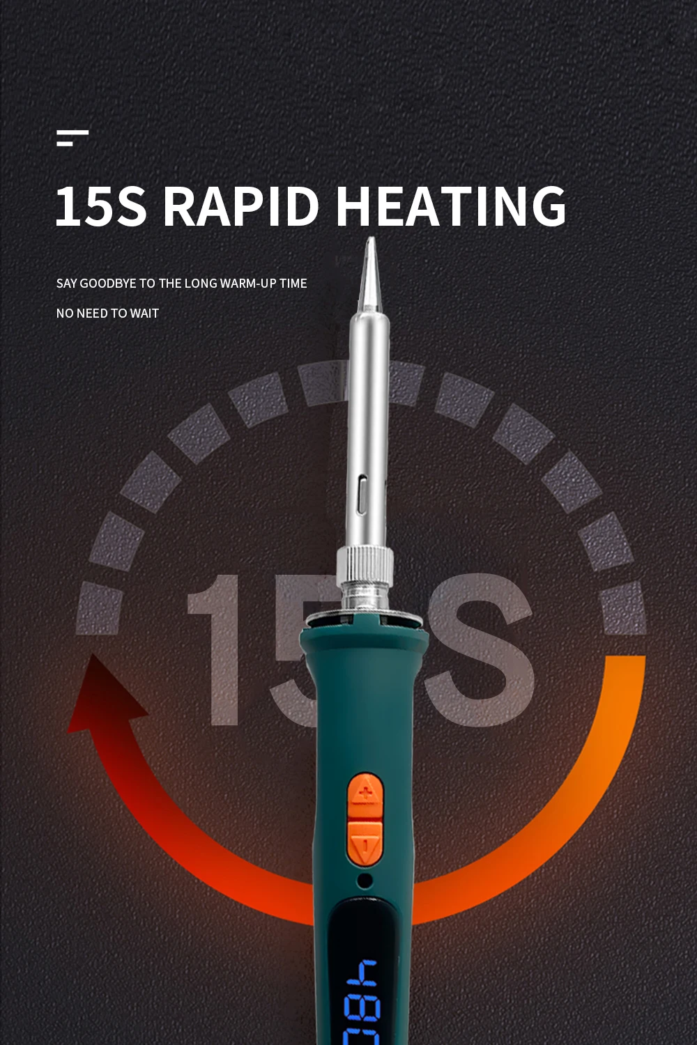 Цифровой паяльник 120 Вт, набор инструментов для ремонта, Электрический ...