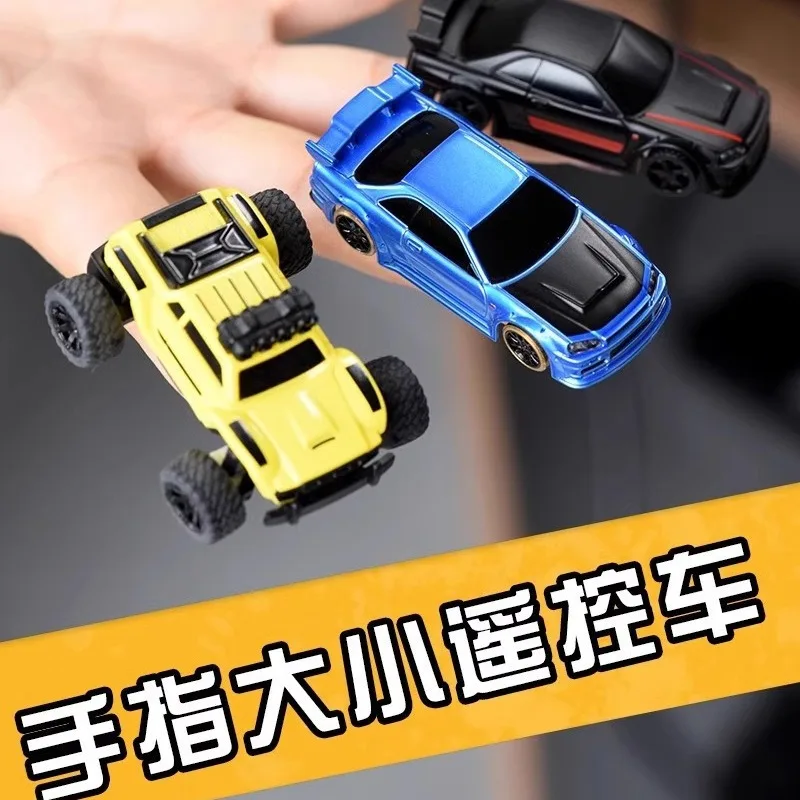 Mini 1:76 Full Scale Control Desktop Micro Drift Remote Control Rear Drive Car Cool Lights Children's Toys Drift Racing Car 5