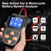 KONNWEI KW218 Car Motorcycle Battery Tester 12V 6V Battery System Analyzer 2000CCA Charging Cranking Test Tools for the Car 2