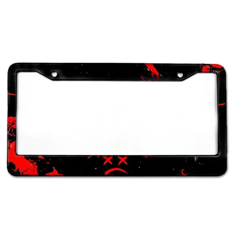 Customizable Aluminum License Plate Frame with HD Image and Text for Cars - Includes Mounting Screws
