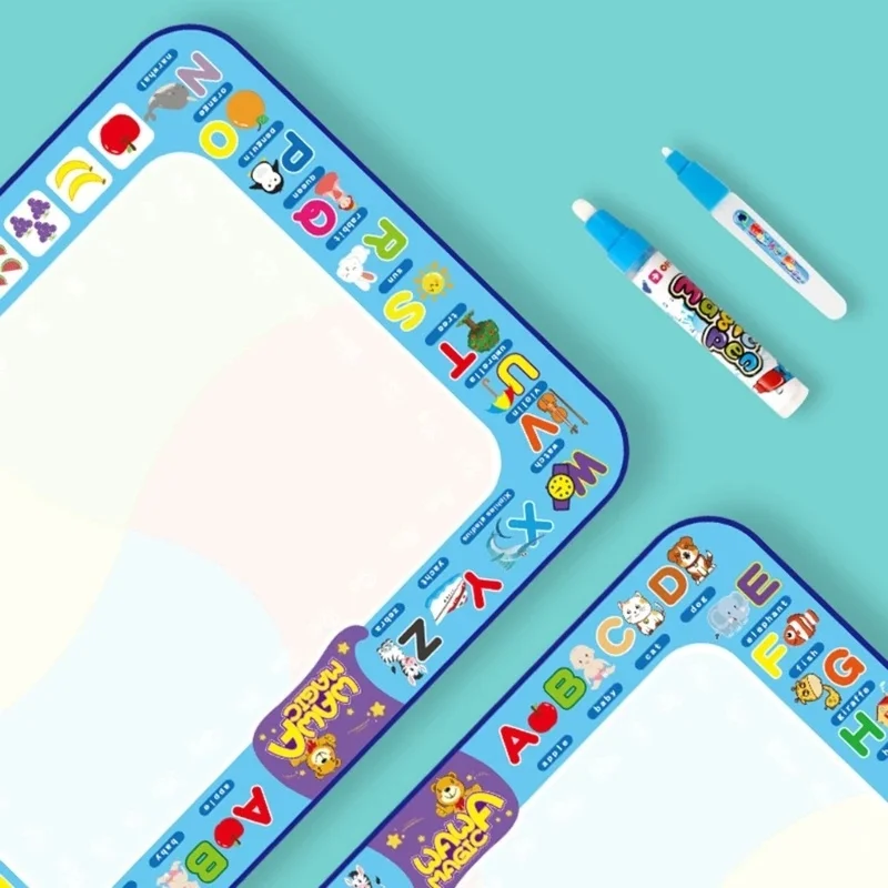 Children Large Floor Games Toys Water Drawing Mat Parent-child Interactive Colorful Doodle Props Mat Set Toys Gift for Kids