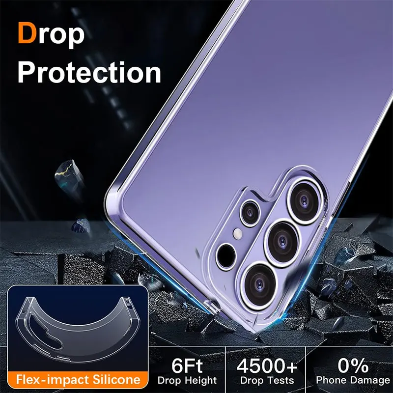 Transparent TPU Phone Case with Slim Clear Back Cover