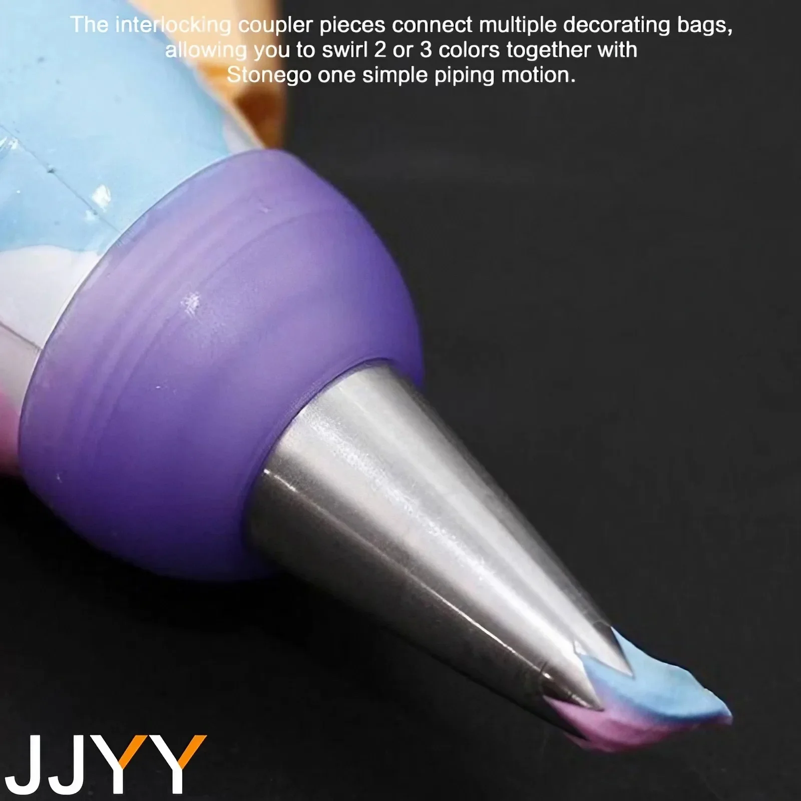 Cake Decoration JJYY 3 Holes Converter Mix 3 Colors Icing Piping Nozzle Cream Decorated Mouth