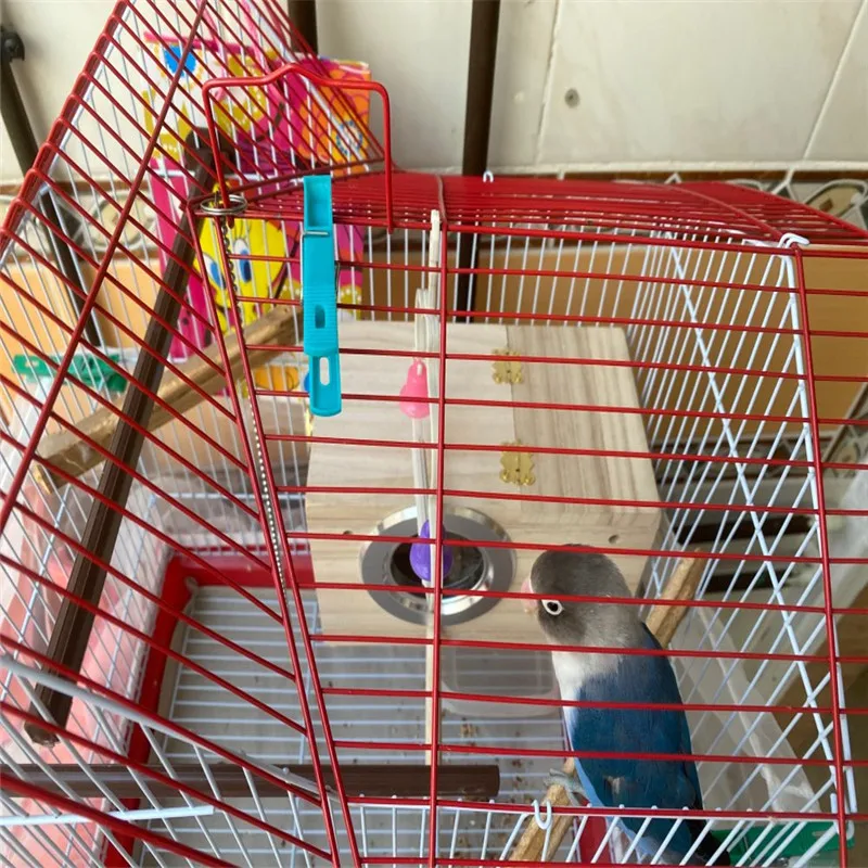 Bird House Artificial Bird Nest Wood Bird House Nest Birds Breeding Box Bird Parrot Breeding Decorative Cages Pet Accessories Home Balcony Decoration