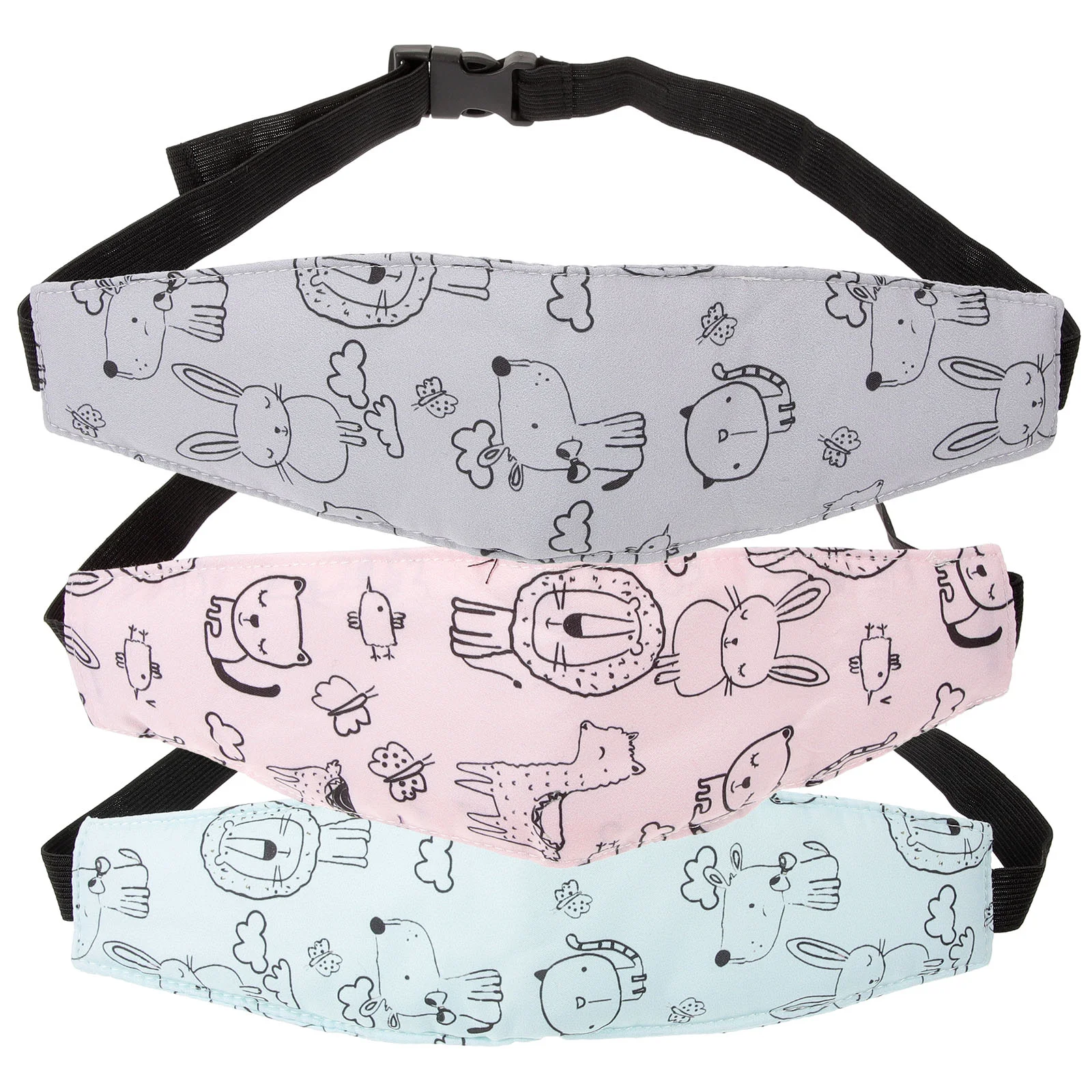 

3Pcs Baby Trolley Head Band Infant Sleep Head Band Safety Seat Baby Head Band Baby Sleeping Essential