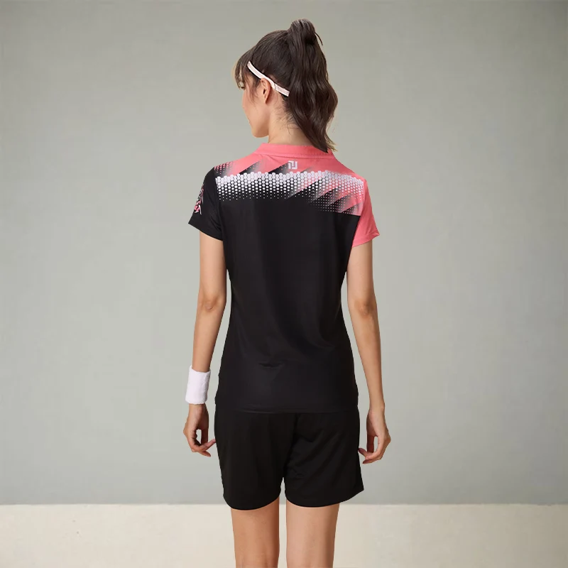 Women's Table Tennis Set Badminton Suit Sports T-shirt Quick-dry Breathable