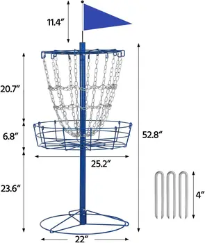 Portable Disc Golf Basket Set 3