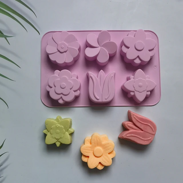 kinds Flower Silicone Molds Different Flower-shaped Baking Molds Suitable for Soap and Candle Making Cake Chocolate mould
