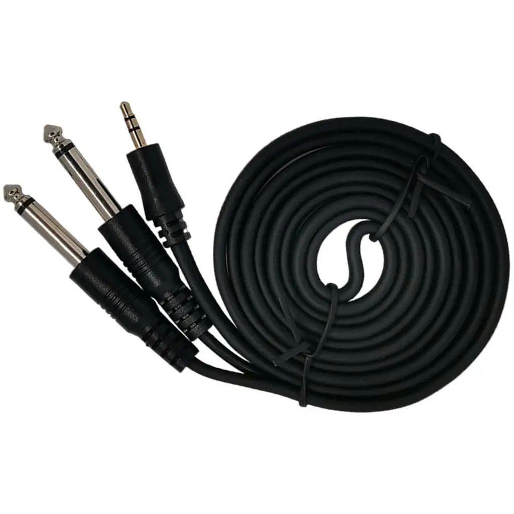 2x 금도금 3.5mm 1/8인치 TRS - 듀얼 6.35mm 1/4인치 TS 모노 Y-케이블 분배기