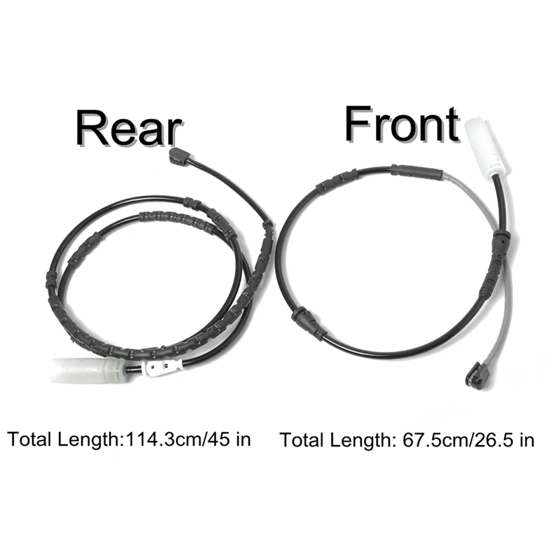 Front & Rear Brake Line Brake Pad Wear Sensor Kit For BMW X1 E84 Induction Wire 34356792562 34356792565