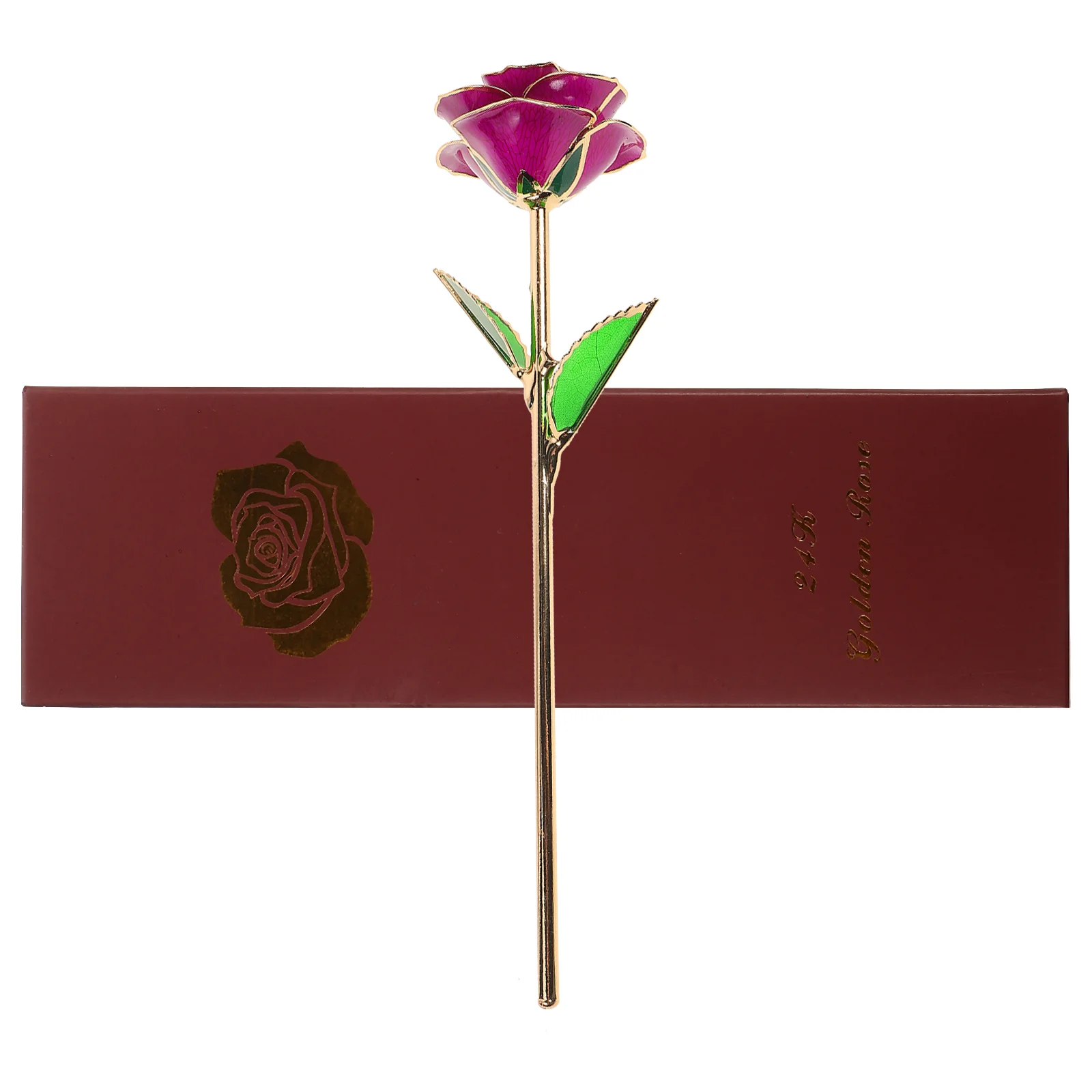 

Blooming Lacquered 24K Gold Roses Plated Real Rose Birthday Valentine's Day Anniversary Mother's Day Gift with Souvenir Bag