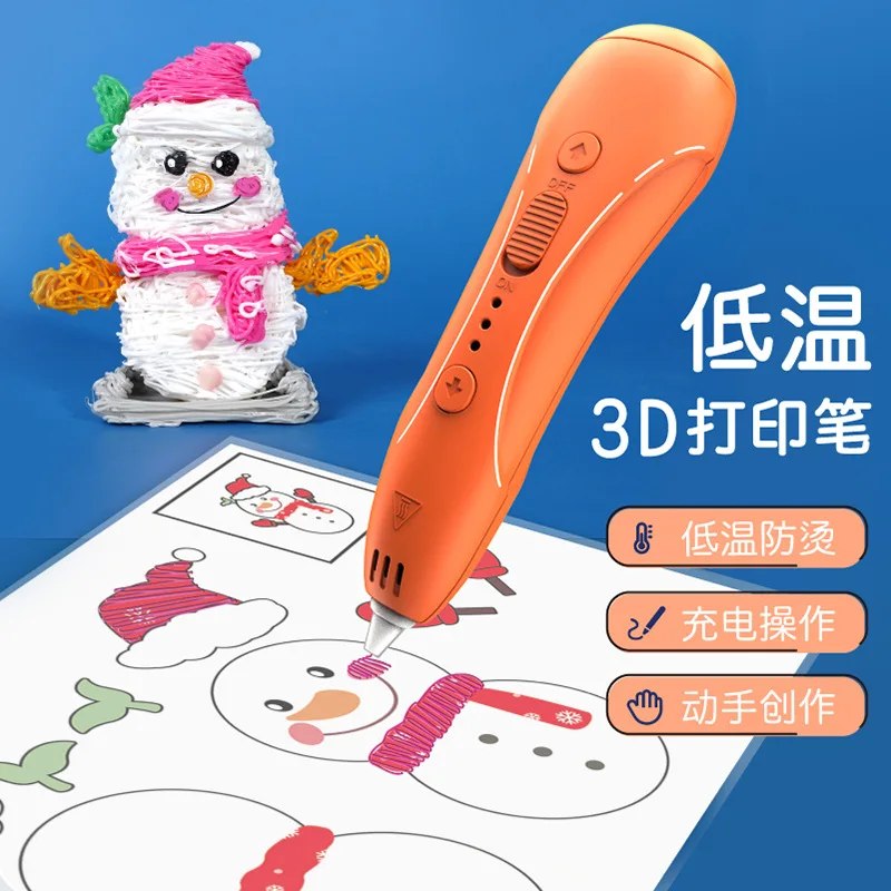 Luxmoc Creative 3d Printing Pen Low Temperature Not Hot 3D Drawing Pen DIY Three-Dimensional Graffiti Models 3D Drawing