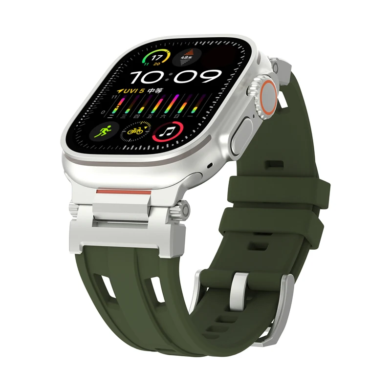 Titanium Color Sports Silicone Wristband