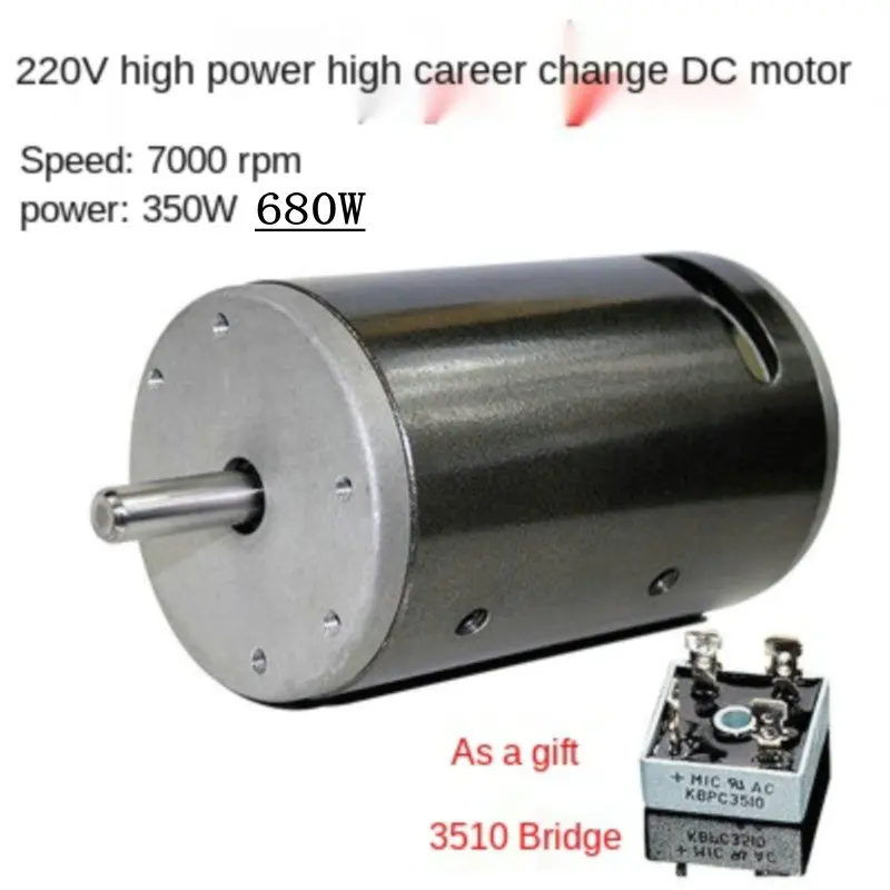 Duplo Rolamento de Esferas do Eixo do Motor Torno Bead Máquina de Alta Potência Elétrica dc 220v 350w 680w 7000 Rpm