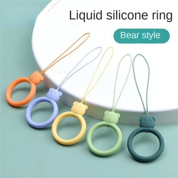 Star/Diamond/Bear/Crown Style Phone Lanyard Cute Mobile Phone Wrist Strap Travel Cell Phone Lanyard Universal Silicone Hand Rope