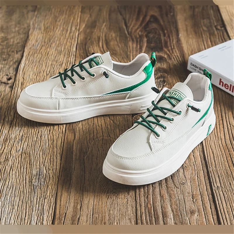 

Men's Casual White Sneakers comfortable Outdoor Athletic Training Shoe for men