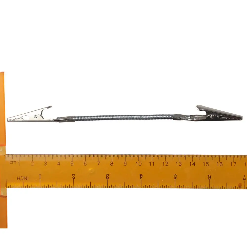 7 Inch Long-Tailed Double Alligator Clip Silver Metal Wire Alligator Clamp Pictures Card Paper Clip Craft Decoration Accessories alligator clip