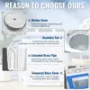 Portable Waher and Dryer, 17.6 lbs Mini Small Washing Machine Combo with Spin Dryer, Compact Twin Tub Laundry Washer Machine 5