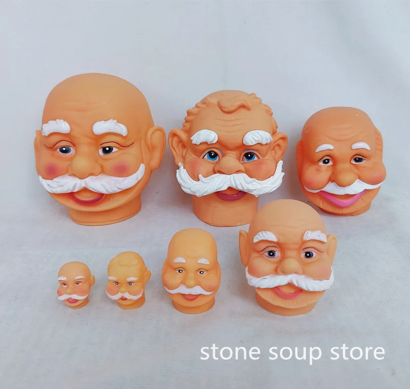 3D Vinyl Santa Claus Head Christmas Decorations 1pc