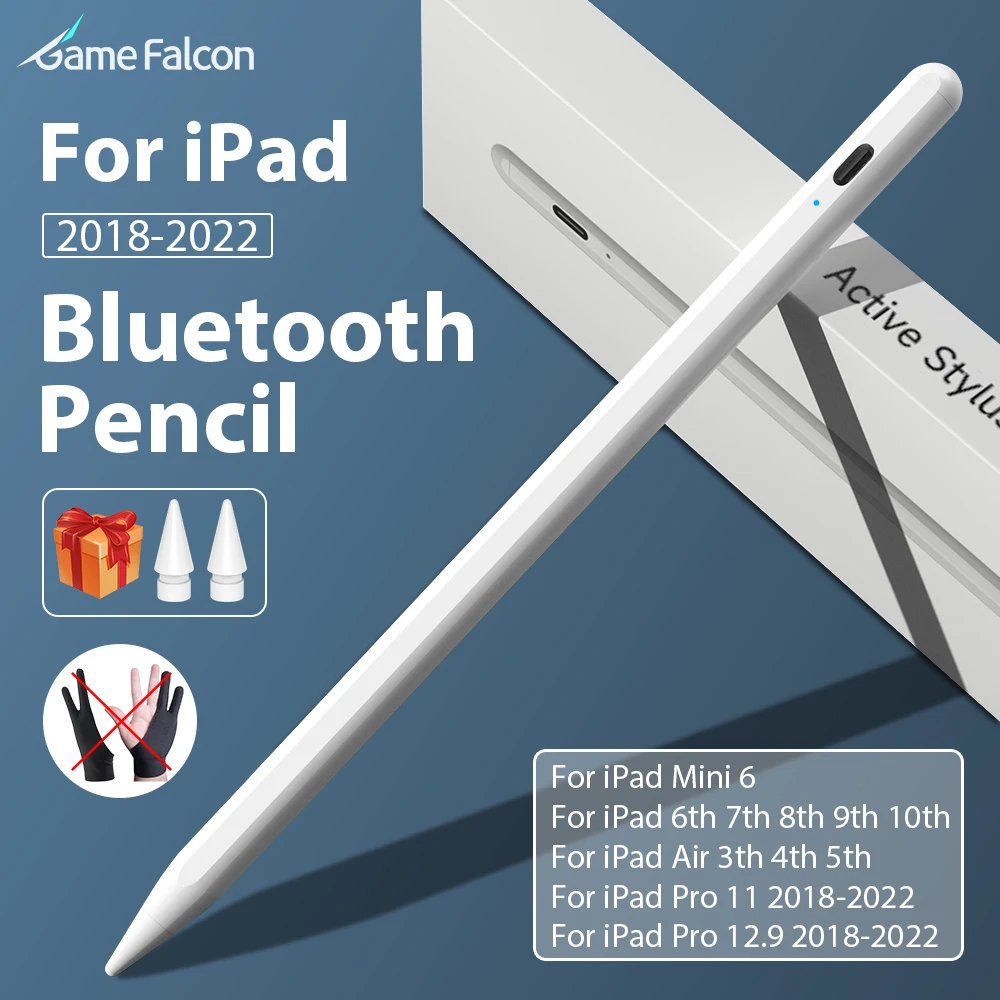 para Apple Pencil ° Ipad Pro 11 12.9 2023 2023 Air Stylus Pen para Ipad ° ° 10ª Geração Mini 10.2 Canetas Bluetooth Touch