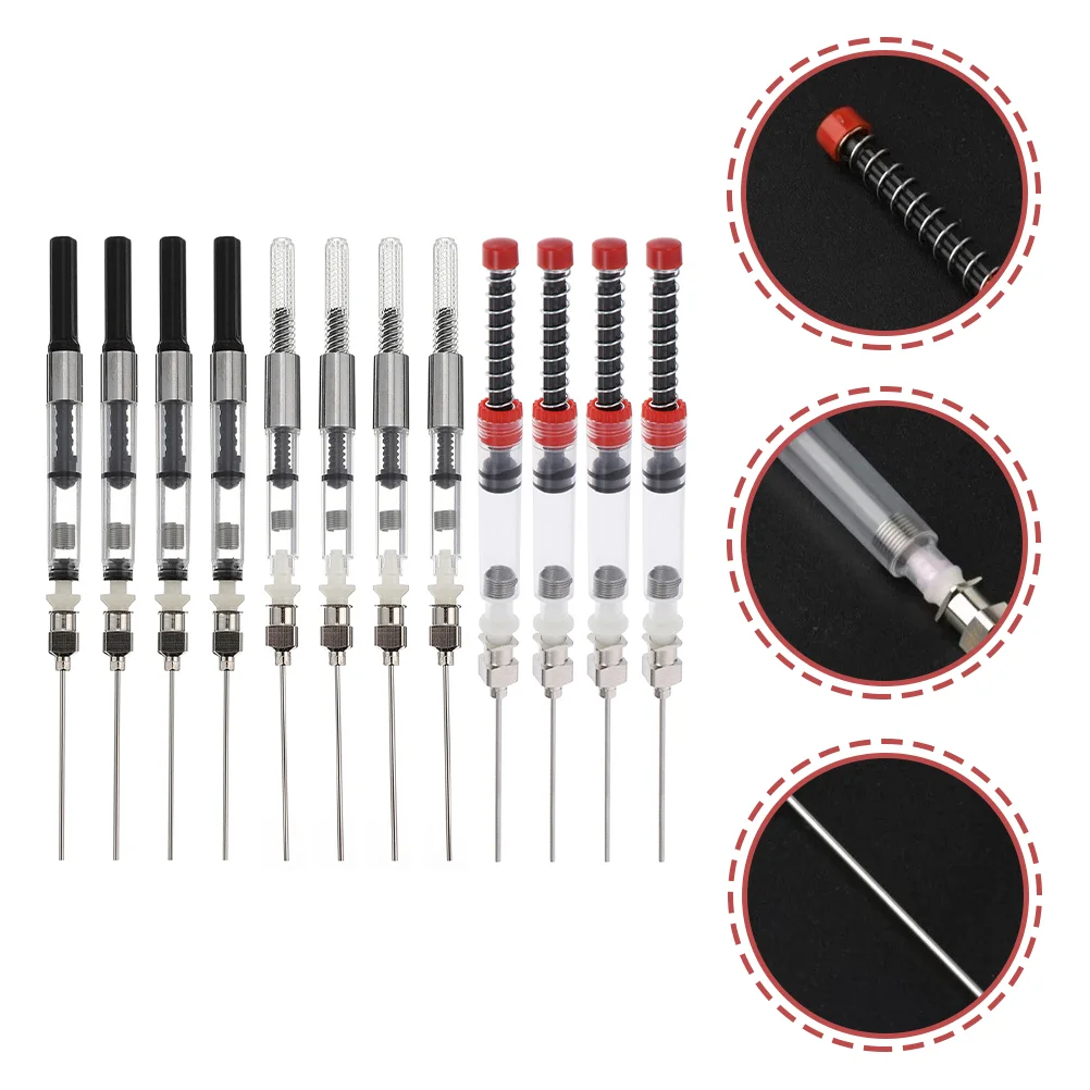 

12 Pcs Just Pen Ink Absorber Syringe Auxiliary Fountain Filler Plastic Spring for
