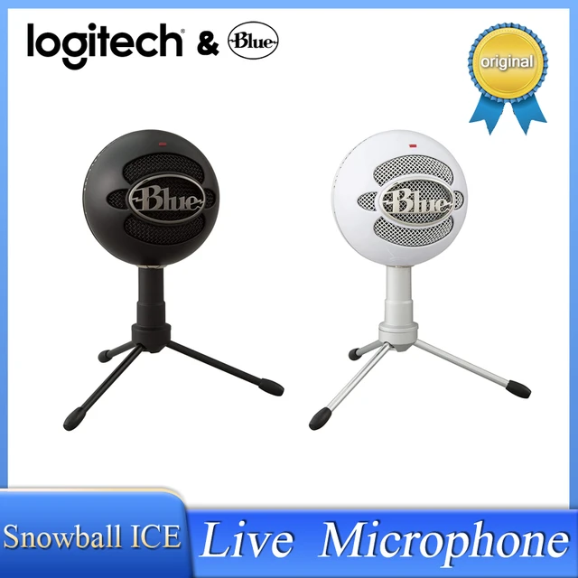 Logitech Blue Snowball ICE Microphone Simple Packages USB Condenser Anchor  Live K Song Call Recording Singing For Pc Laptop Mac