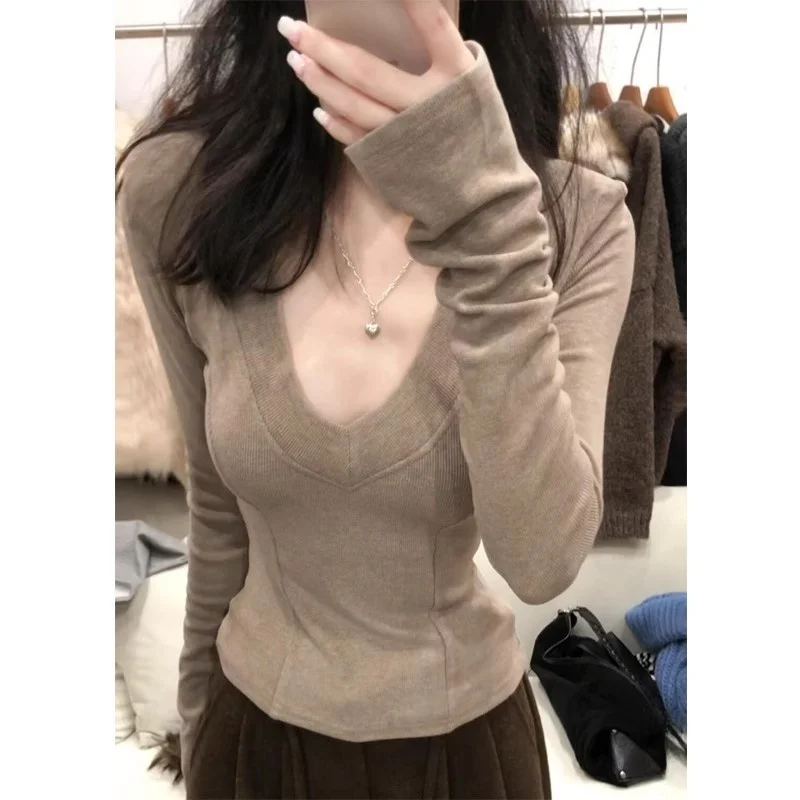 Oatmeal color [high-quality version] niche unique slimming look covering flesh cool and cool sister