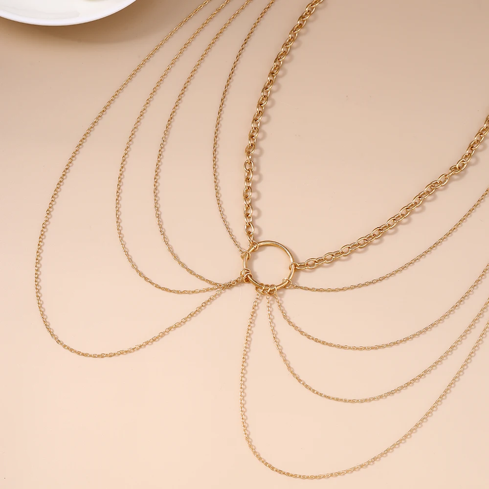 Aihua Böhmen Klassische mehrschichtige Quaste Kristall Taille Kette Sommer Strand Sexy Körperschmuck für Frauen Mädchen Party Schmuck – Detail 9