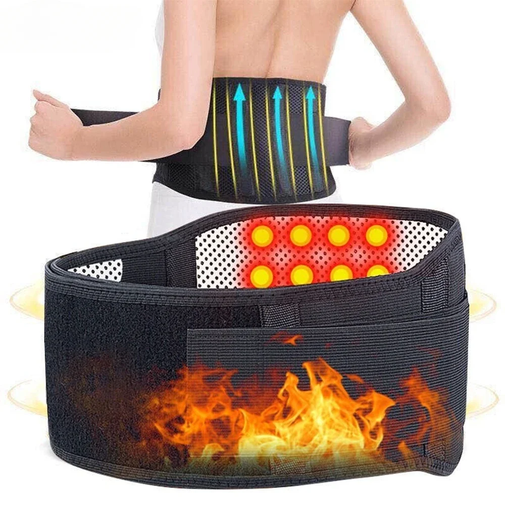 Lumbar Support Belt Adjustable Tourmaline Self Heating Magnetic Therapy Back Waist Massage Band Health Care