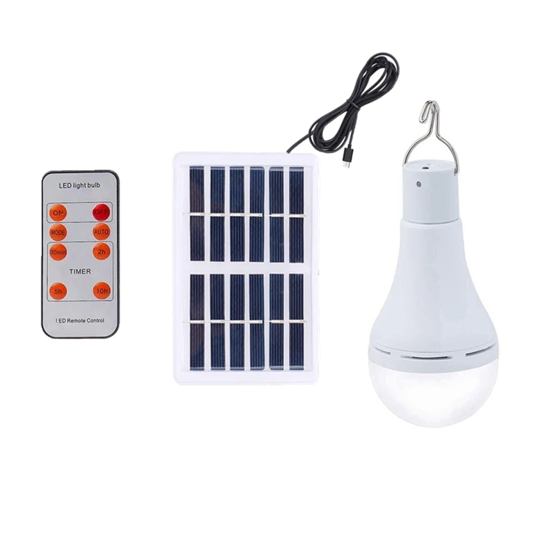 best solar lights LED Solar Lamp Bulb Outdoor Waterproof Remote Control Timing Solar Garden Hanging Light Hiking Camping Fishing Emergency Lights solar security light with motion sensor Solar Lamps