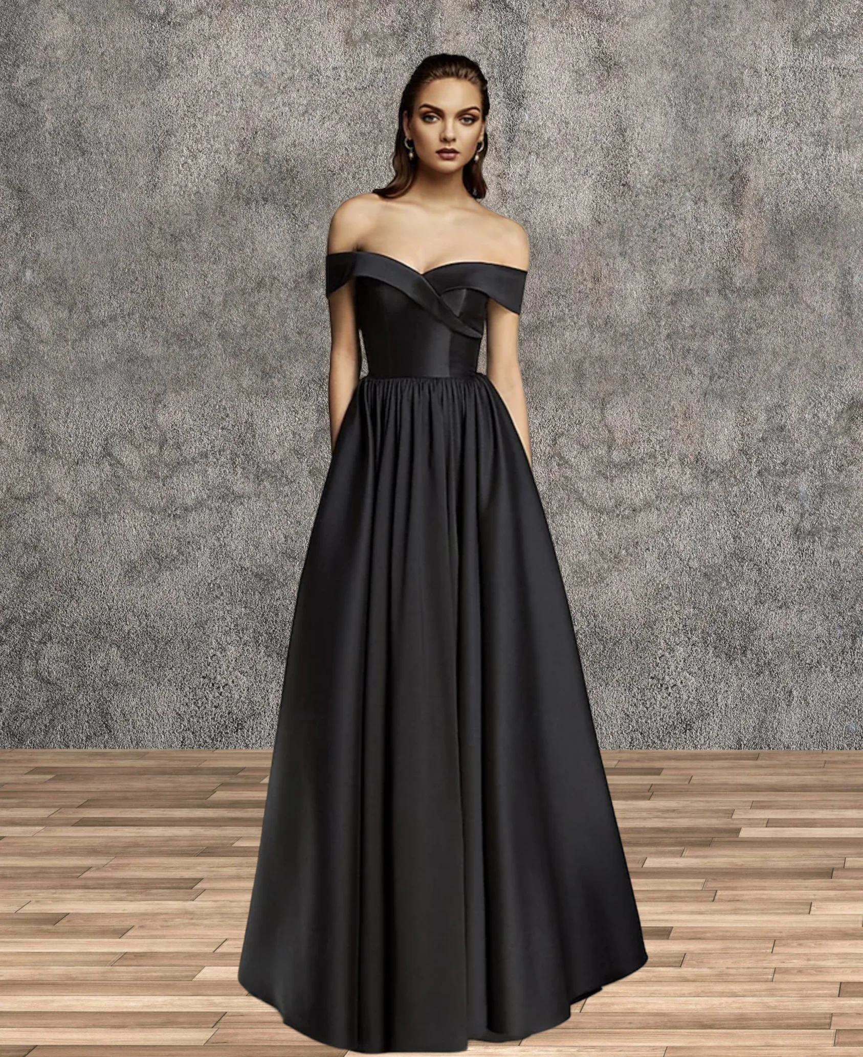 

A-Line Prom Dresses Evening Party Prom Floor Length Sleeveless Off Shoulder Fall Wedding Guest Satin with Criss Cross 2024