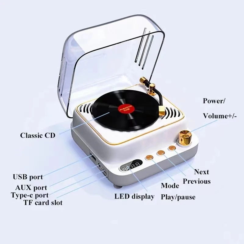 Mini Bluetooth Speaker with 0-2 Wireless Microphones Music Box