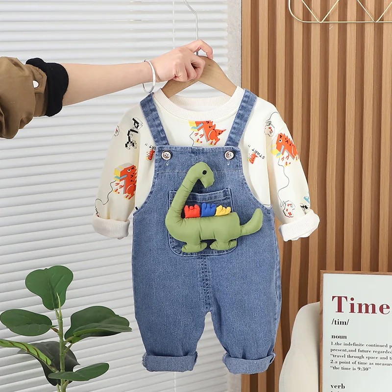 2025 Ensemble Bébé Gilet + Short Dinosaure – Vêtements Été 1 An Garçon & Fille
