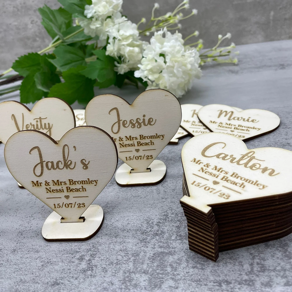 Personalized Wedding Mirror Acrylic Place Setting 10pcs for Baby Shower Party Engraved Place Names Table Decoration