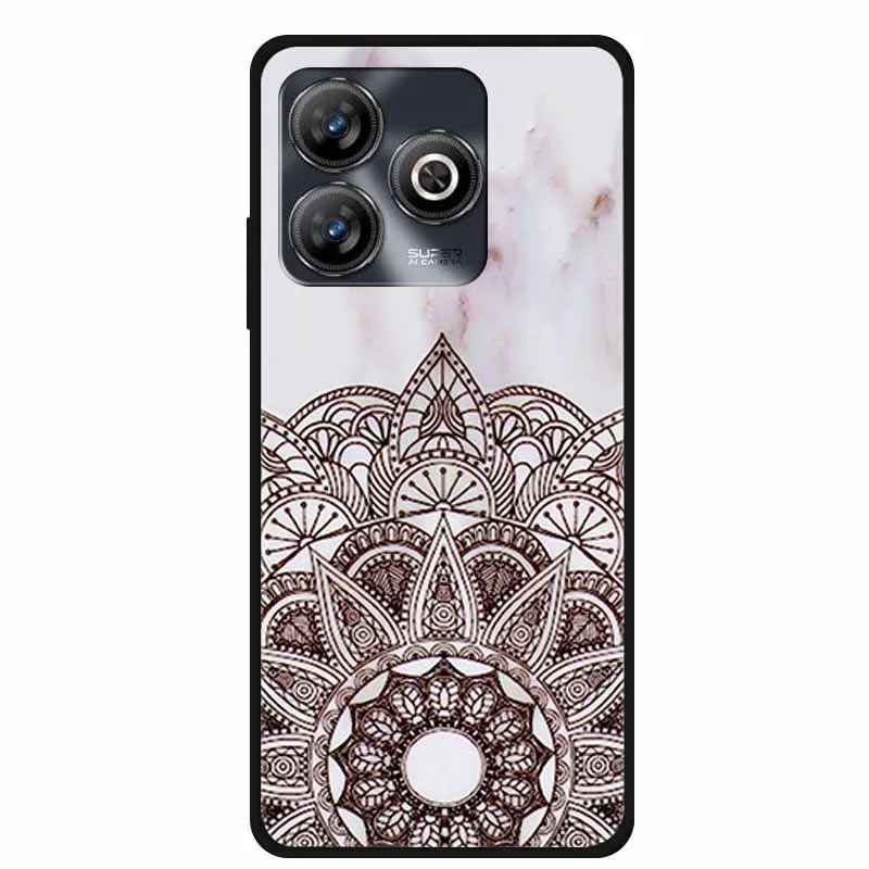 Fashion Painted Soft TPU Silicone Black Back Cover Case