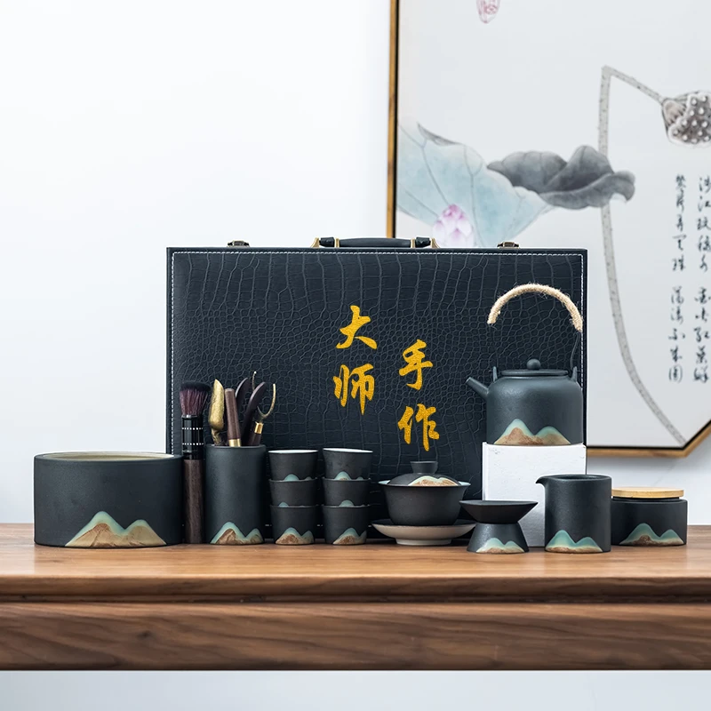 

Gaiwan Kung Fu Chinese Tea Set Accessories Mugs Porcelain Ceramic Service Tea Set Kettle Infuser Teteras Home and Garden YX50TS