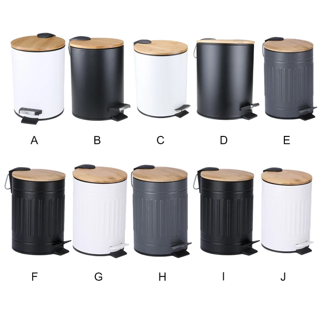 5L Trash Can Garbage Bin Step Handle Design Rubbish Bucket Multifunctional  Waste Container For Bathroom Living Room Dustbin - AliExpress