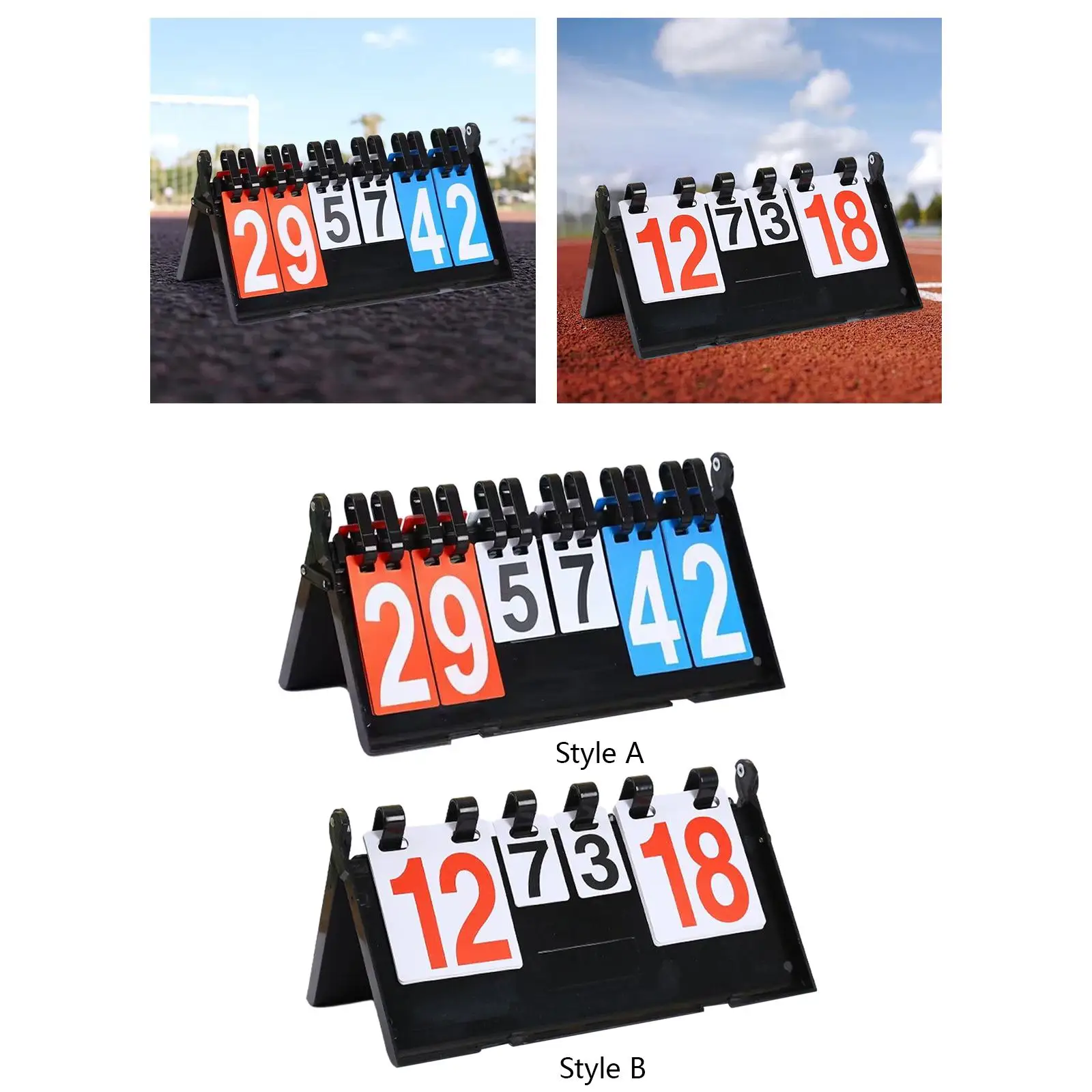 Scoreboard Flipper Manual Foldable Score Keeper for Volleyball Soccer Tennis