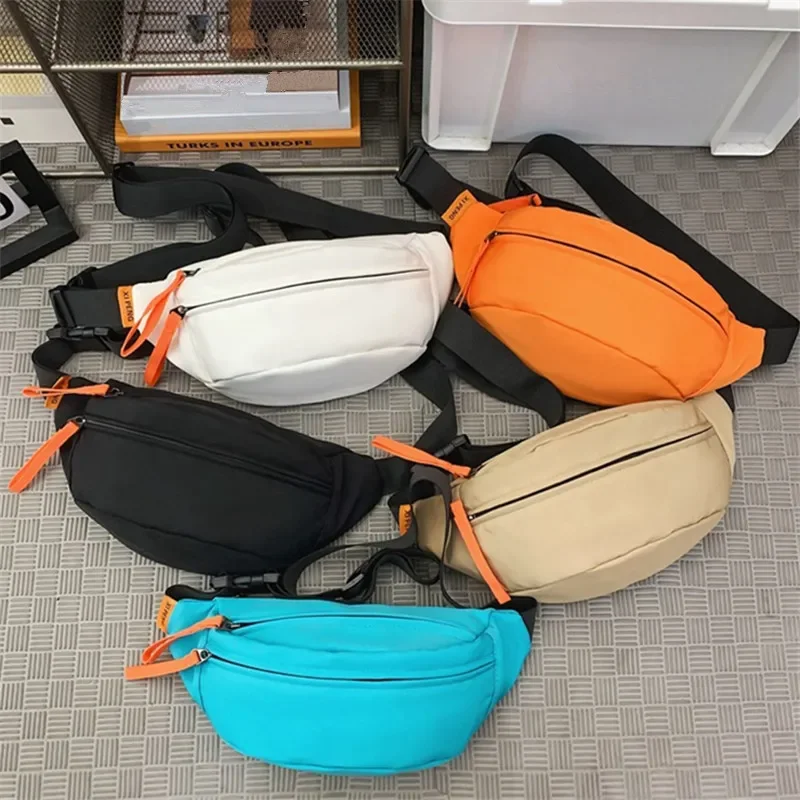 Borsa da petto da uomo, borsa sportiva piccola di tendenza, borsa a tracolla casual da viaggio, borsa da vita unisex per cellulare, borsa a tracolla in nylon da donna - immagine 6