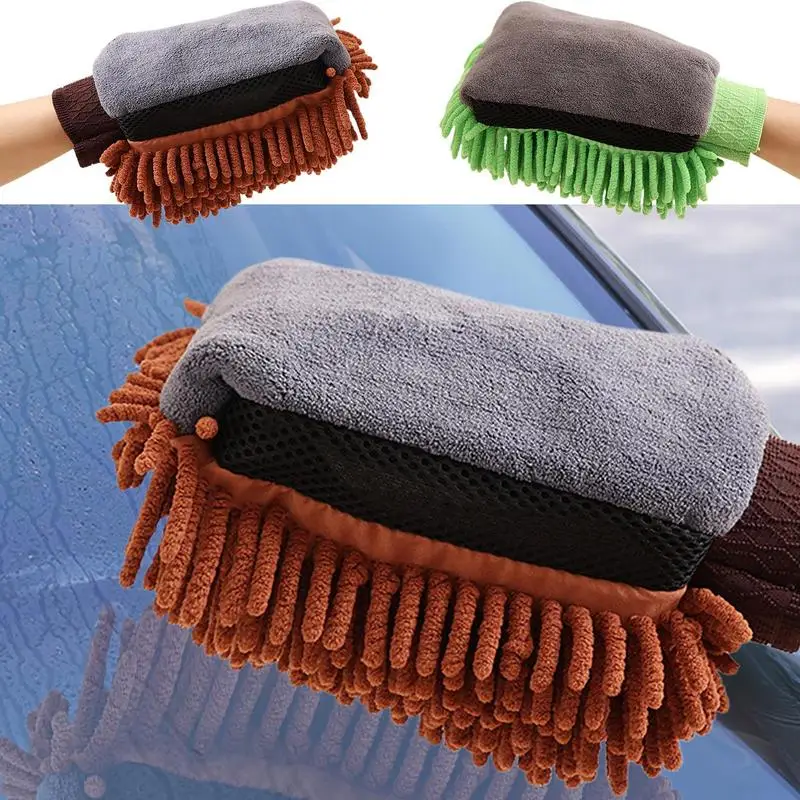 Car Wash Mitt Microfiber auto Care Detailing Brushes Washing Towel No Scratches car Styling Gloves Washable Washing Cleaning Mit
