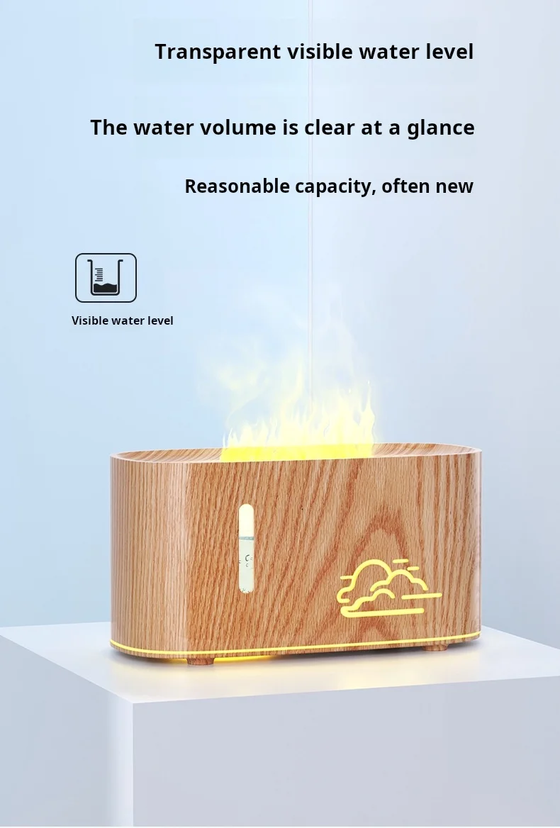 Description Picture 6 of item2025 New Cloud-shaped Humidifier Portable USB Flame Humidifier Home Bedroom Diffuser Small Size for Bedroom Aromatherapy