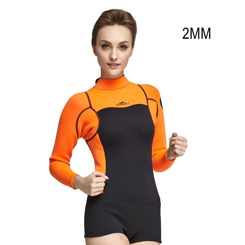 2MM Neoprene Women One Piece Snorkeling Surfing Keep Warm Wetsuit Scuba ...