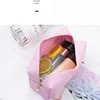 Girls Cute Solid Cosmetic Bag PU Leather Makeup Handbag Women Travel Toiletry Storage Pouch Waterproof Organizer Make Up Case 5