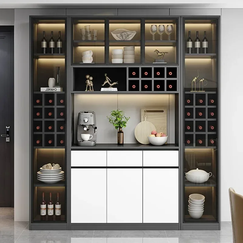Liquor Home Wine Cabinets Display Living Room Modern Storage Wine Cabinets Simplicity Glass Botellero Vino Furniture QF50JG