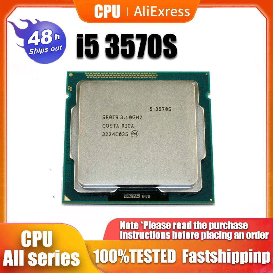 Processore Intel Core I5 3570S Usato Quad-Core 3.1Ghz L3 = 6M 65W Socket Lga 1155 Cpu Desktop Funzionante 100%