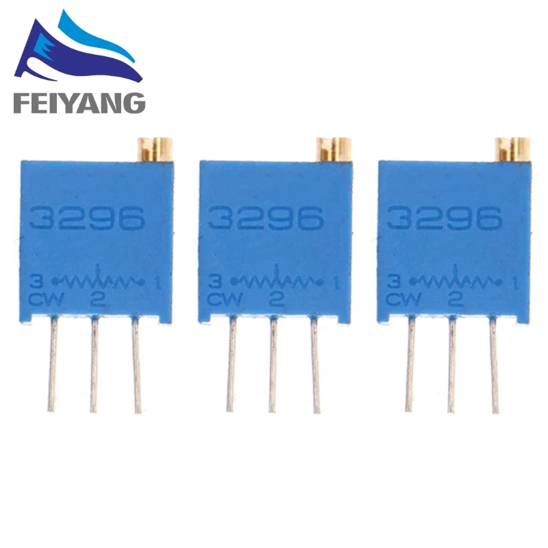Trimmer Potentiometer 10pcs 3296W series resistanceohm Trimpot 1K 2K 5K 10K 20K 50K 100K 200K 500K 1M