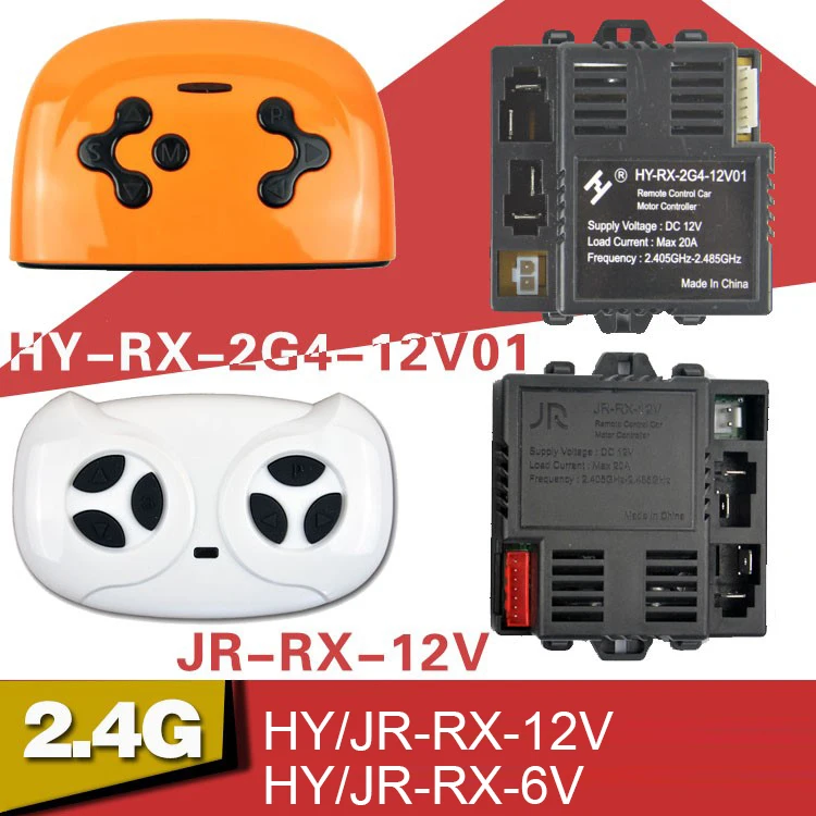 Hy-Rx-2G4-6V Jr-Rx-12V Ricevitore Auto Elettrica Per Bambini Ricevitore 6V Passeggino Accessori Giocattolo Per Veicoli Telecomando 2.4G