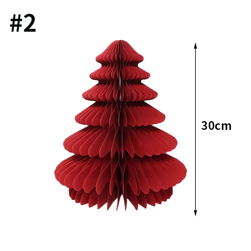 Adornos para árbol de Navidad, bolas de papel en forma de panal, plegables, hechos a mano, para escritorio, estilo Ins de alta gama