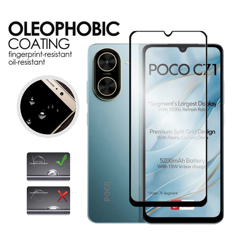 6-in-1 Tempered Glass Screen Protector and Lens Film Set - 2.5D Full Coverage