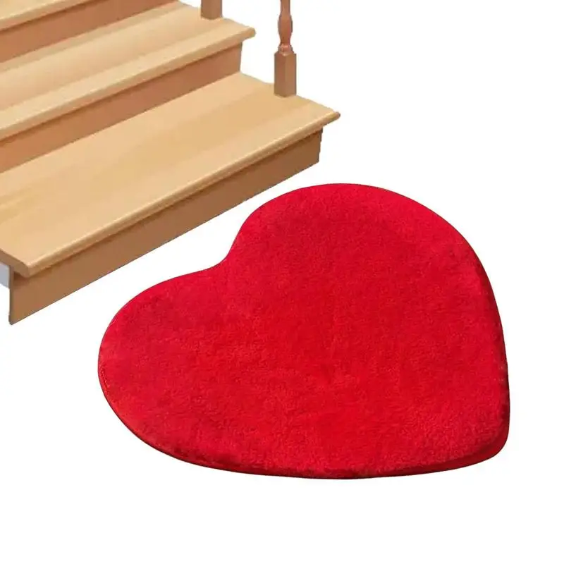 

Heart Shaped Faux Fur Rug Bedroom Fluffy Shaggy Area Rugs Fuzzy Rug Carpets Throw Rug Sofa Decor Floor Mat Plush